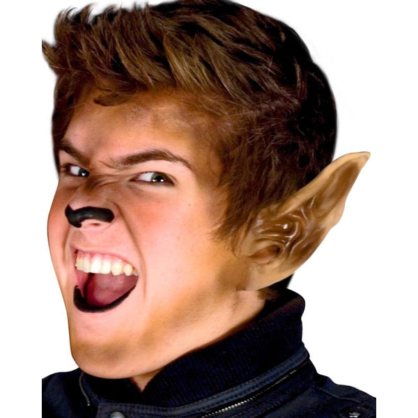 Woochie Latex Werewolf Ears, quality, slips over your own ears, use spirit gum to adhere.