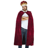 Burgundy King's Cape with Snow Leopard Collar