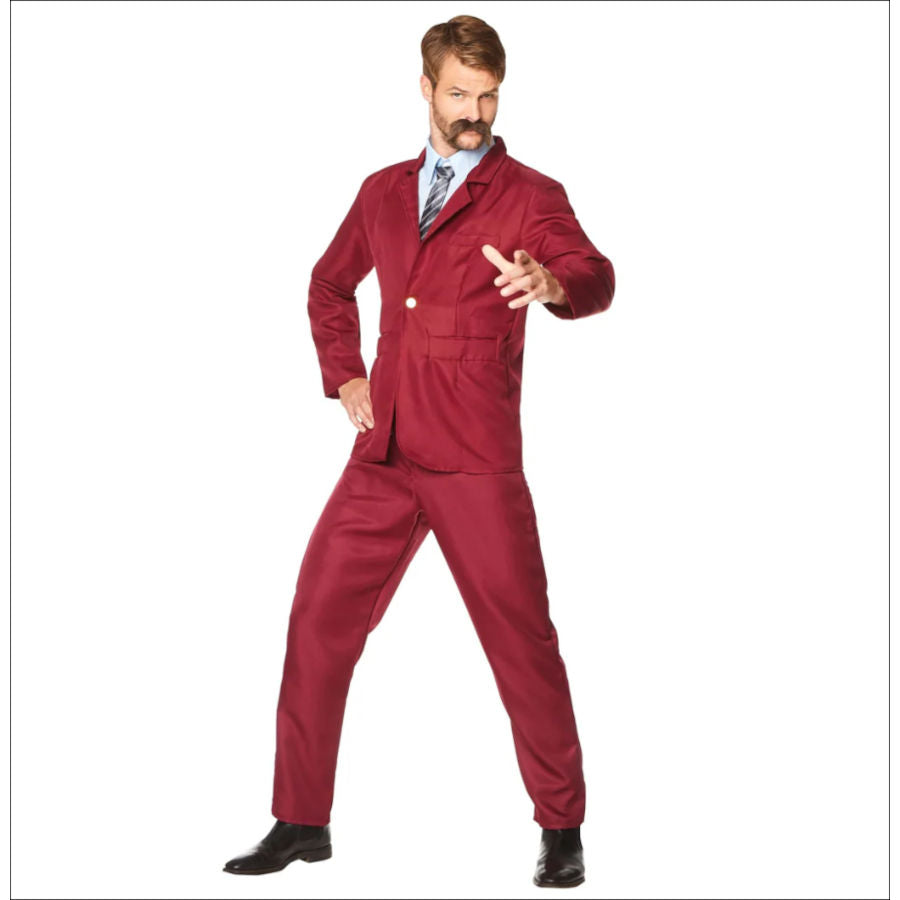 Burgundy Newsreader Suit – Cracker Jack Costumes Brisbane