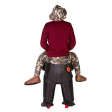 Inflatable gorilla costume for adults.