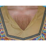 Chest hair in brown, quality, realistic, attaches with double sided tape.