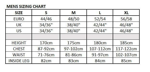 Sizing Chart