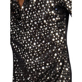 disco shirt black with silver stars.