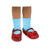 dorothy sequin shoe covers for children.